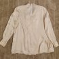 Givenchy all silk ruffle blouse with lace up detail and golden back zip
