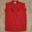 Lanvin classic red flowy sleeveless blouse Lanvin classic red flowy sleeveless blouse