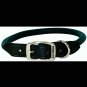 NEW Hamilton 3/4" x 20" Black Rolled Leather Dog Collar
