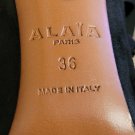 NEW tags Alaia lace-up stiletto heavy grommet boots