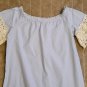 Saks Fifth Avenue lace trim seersucker-print summer dress