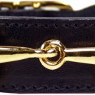 NEW Hartman & Rose Belmont 22k gold plated horsebit hardware 22 inch Black