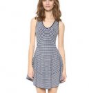 Jonathan Simkhai radial gingham flounce dress