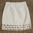 NEW tags Michael Kors COLLECTION RUNWAY skirt with grommets and large beads
