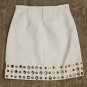 NEW tags Michael Kors COLLECTION RUNWAY skirt with grommets and large beads