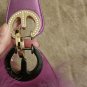 NEW Escada genuine fur and rhinestone blinged fur bag