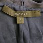 Gucci Navy Ruffle Dress with ruffle sleeves and collar
