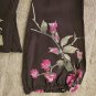 Escada all silk draped neck pink floral blouse