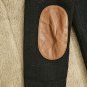 Ralph Lauren Black Label All Cashmere Sweater With Leather Elbow Patches