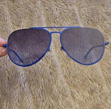 Marc Jacobs Classic Unisex Thin Frame Blue Aviator Sunglasses