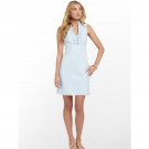 Lilly Pulitzer Adeline Dress With Ruffled Collar Blue Seersucker