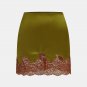NEW Tags Commense Lace Panel Satin Mini Skirt