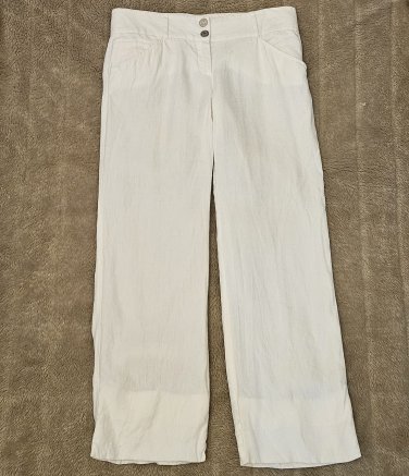 Dolce & Gabbana Classic Low-rise Boot Cut Linen Pants