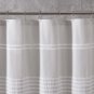 NEW Package Vera Wang Shower Curtain, Cotton with Hook Holes Top (Seersucker)