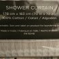 NEW Package Vera Wang Shower Curtain, Cotton with Hook Holes Top (Seersucker)