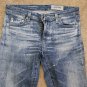AG Adriano Goldschmied Blue Skinny Distressed Jeans with Paint-Splatter
