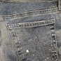 AG Adriano Goldschmied Blue Skinny Distressed Jeans with Paint-Splatter