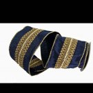 Renaissance 2000 NEW Package 4" Navy/Copper Braided Tim/Dupion Ribbon on roll