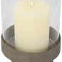NEW Box Stonebriar Zinc Metal Pillar Candle Holder w/ Removable Glass  Hurricane