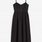 H&M Classic Black lined Linen-blend dress