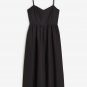 H&M Classic Black lined Linen-blend dress