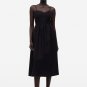 H&M Classic Black lined Linen-blend dress