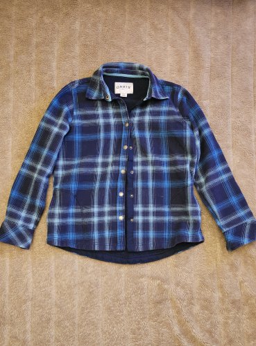 Orvis Plaid Fleece Lined Flannel Shirt, Shacket, Snap Front