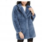 Apparis Blue Faux Fur Coat In Steel Blue, Eloise Or Sophie, Super Luxurious