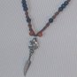 Eagle & Feather Vintage Beaded Hemp Hippie Necklace Nomadic