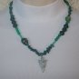 Jasper Arrowhead Malachite Hippie Necklace OOAK Nomadic