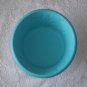 Chic Turquoise & White Scroll Compote Vintage Urn, Pedistal Bowl or Planter