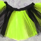 Tutu Skirt yellow black stirped Lime neon uv punk dance