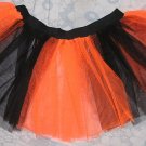 Tutu skirt NEON UV ORANGE Striped dance club disco punk