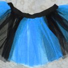 Blue Black Striped TUTU SKIRT Punk Cyber Rave Gothic