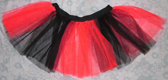 red and white striped tutu