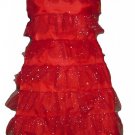Red Fancy TUTU Dress Glitter costume dance club disco wedding evning party fancy dress
