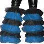 Fluffy typ Leg warmers Boot Cover TORQUES Black Rave dance party Clubwear Neon Cyber EMO PUNK GOTHIC