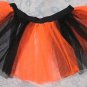 Christmas Xmas Tutu skirt NEON UV ORANGE Striped dance club disco punk