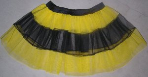YELLOW TUTU SKIRT PETTICOAT DANCE RAVE CYBER BUMBLE BEE