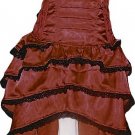 Brown Corset Steampunk CELEBRITY STYLE Cocktail Dress Steampunk Bustle