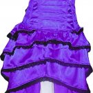 Purple Corset Celebrity evening Cocktail Party Dress dance punk cyber rave Gothic Bustle