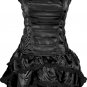 Black Corset Celebrity evening Cocktail Party Dress Bustle Gothic Lolitta Steampunk