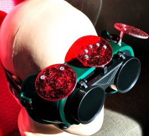 Steampunk Goggles Glasses Cyber HI TECH PEOPLE post Apocalypse mad professor