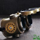Steampunk Goggles Glasses Cyber post Apocalypse bronze gold Gear wheels watch