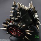 Black Pvh Gothic Mask Respirator Gas Mask Goth Spikes Fetish Cosplay Noise