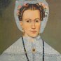 Vintage Oil Painting of 1820's Lady, Great Clothing
