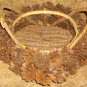 Antique Handmade 12" Primitive Basket Made w/Pinecones!