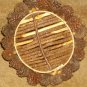 Antique Handmade 12" Primitive Basket Made w/Pinecones!