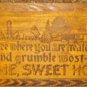 Antique Handmade Wooden Sign Home Sweet Home Burned In