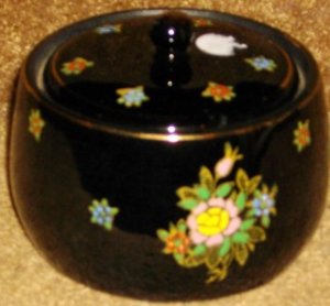 Vintage Early Japan Mark Pottery Bowl w/Enamelling